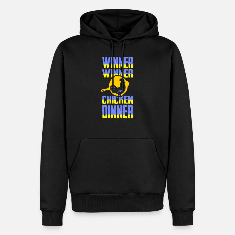 Winer Winer Chicken Dinner T-Shirt - Männer Premium Bio Hoodie - Schwarz
