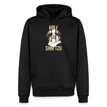 Shih Tzu - Sweat à capuche Premium bio Homme - noir - Devant - Nico (187cm)