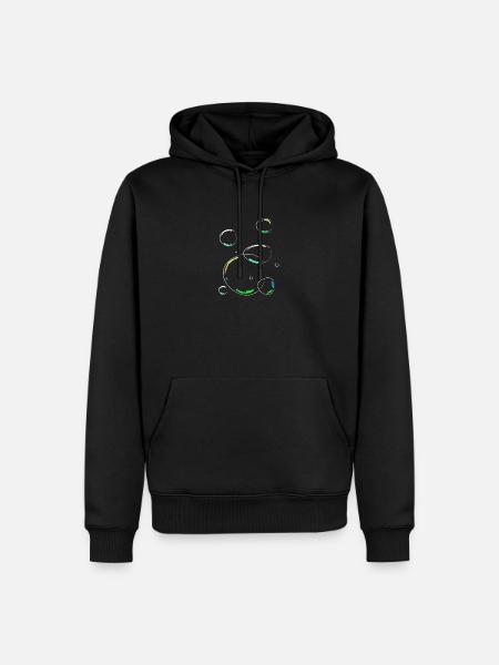 Seifenblasen Seife bunte Kreise - Männer Premium Bio Hoodie - Schwarz