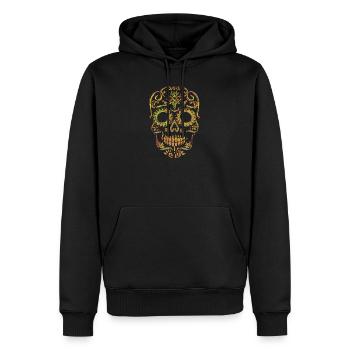 Tête de mort Crâne de Skull - Sweat à capuche Premium bio Homme - noir - Devant - Nico (187cm)