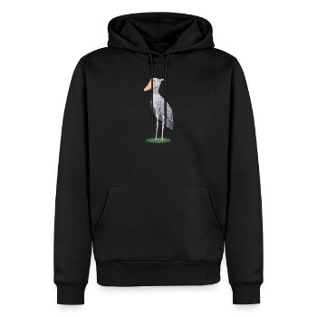 Steffen, Schuhschnabel - Männer Premium Bio Hoodie - Schwarz - Vorne - Nico (187cm)