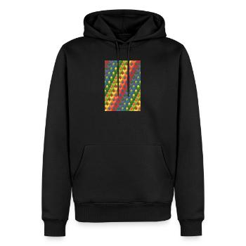 Large gradient - Men’s Premium Organic Hoodie - black - Front - Nico (187cm)