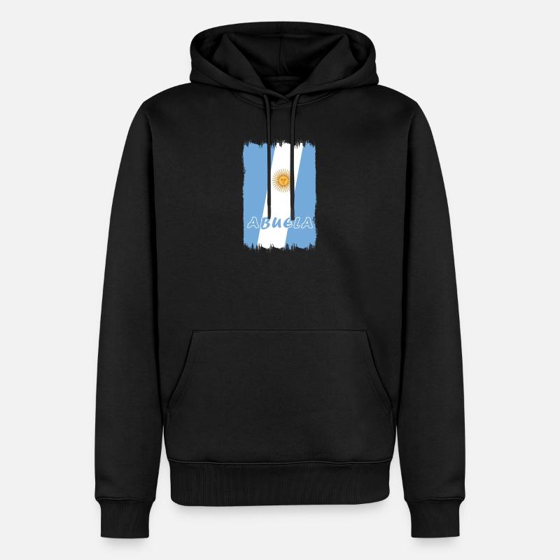 Argentinien Großmutter Design - Männer Premium Bio Hoodie - Schwarz