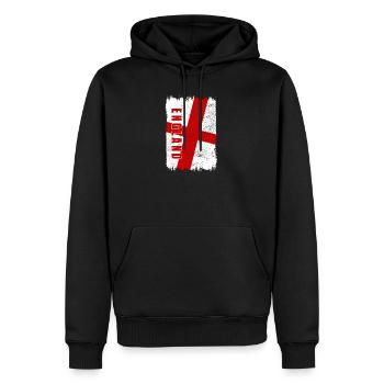 Drapeau de l'Angleterre - Sweat à capuche Premium bio Homme - noir - Devant - Nico (187cm)