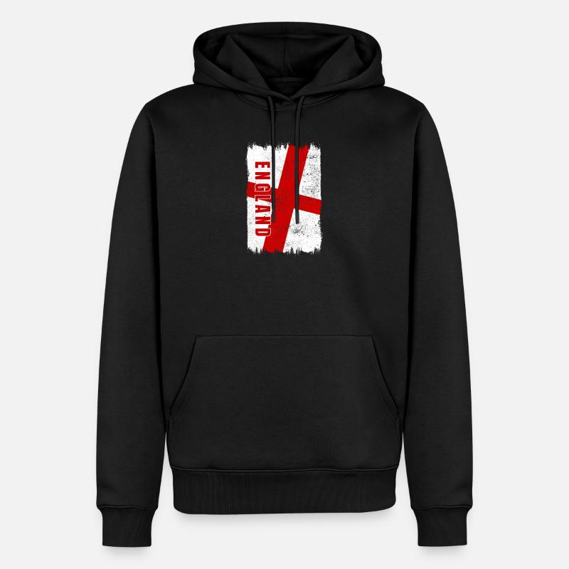 Drapeau de l'Angleterre - Sweat à capuche Premium bio Homme - noir