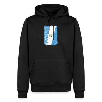 Drapeau vintage du Guatemala - Sweat à capuche Premium bio Homme - noir - Devant - Nico (187cm)