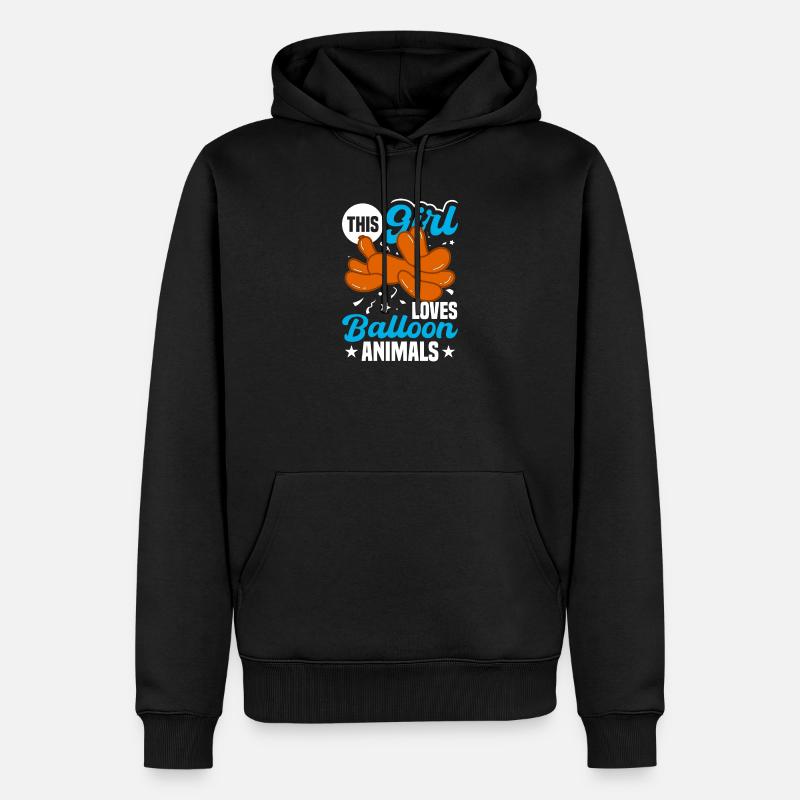 Ballon Twisting Design - Männer Premium Bio Hoodie - Schwarz