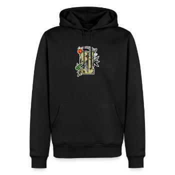 Beschädigtes Halloween-Tarot! - Männer Premium Bio Hoodie - Schwarz - Vorne - Nico (187cm)