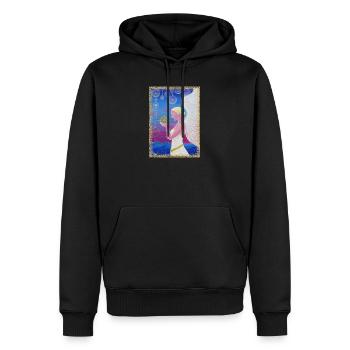 Ange de l’hiver sacré - Sonja Ariel - Sweat à capuche Premium bio Homme - noir - Devant - Nico (187cm)