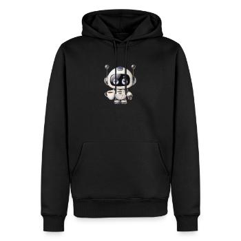 Robot Coffee - Men’s Premium Organic Hoodie - black - Front - Nico (187cm)