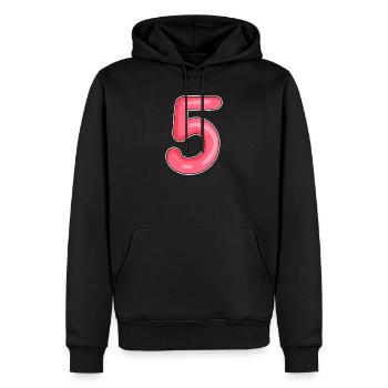 5 - Männer Premium Bio Hoodie - Schwarz - Vorne - Nico (187cm)