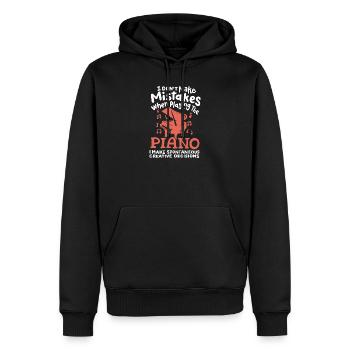 Klavierspieler Pianist - Männer Premium Bio Hoodie - Schwarz - Vorne - Nico (187cm)