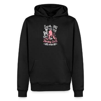 Eishockey Eishockeyspielerin - Männer Premium Bio Hoodie - Schwarz - Vorne - Nico (187cm)