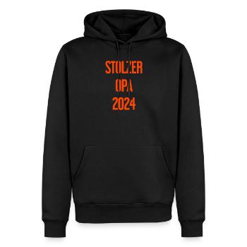 Stolzer Opa 2024 – Perfekt für frischgebackene Opa - Männer Premium Bio Hoodie - Schwarz - Vorne - Nico (187cm)