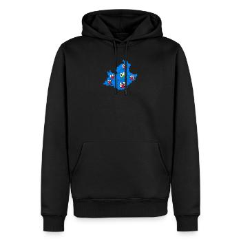 Région PACA - Sweat à capuche Premium bio Homme - noir - Devant - Nico (187cm)