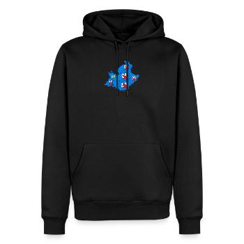 Région PACA - Sweat à capuche Premium bio Homme - noir - Devant - Nico (187cm)