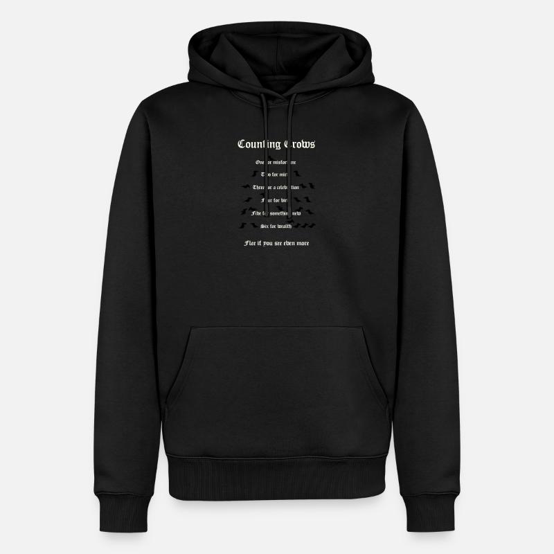 Crow Counting - Männer Premium Bio Hoodie - Schwarz
