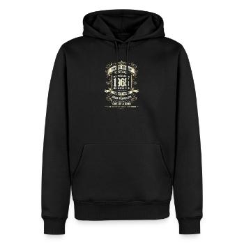 Geboren 1965, Baujahr 1965 Geburtstags Shirt Retro - Männer Premium Bio Hoodie - Schwarz - Vorne - Nico (187cm)