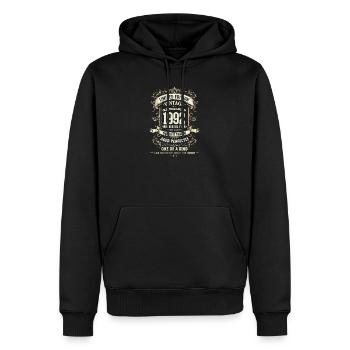 Geboren 1992, Baujahr 1992 Geburtstags Shirt 90er - Männer Premium Bio Hoodie - Schwarz - Vorne - Nico (187cm)