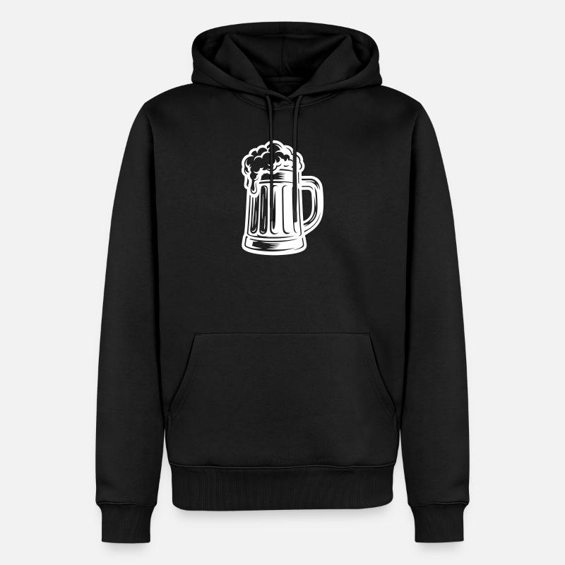 Icône de chope de bière - Sweat à capuche Premium bio Homme - noir