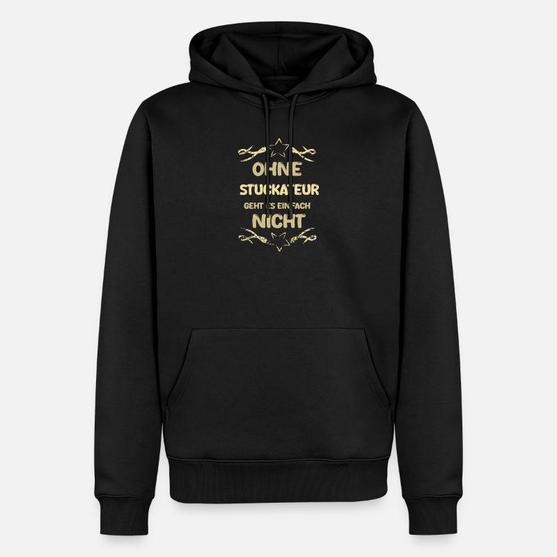 Plâtrier - Sweat à capuche Premium bio Homme - noir