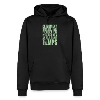 DICTON COOL POUR LES MULTILINGUES, LES INTERNATIONAUX - Sweat à capuche Premium bio Homme - noir - Devant - Nico (187cm)