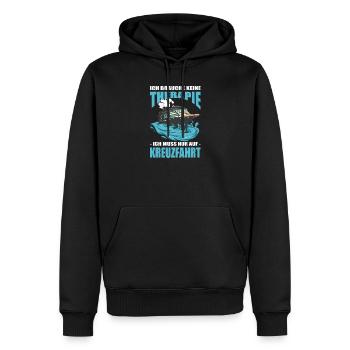 Lustige Kreuzfahrt Sprüche Outfits Urlaub - Männer Premium Bio Hoodie - Schwarz - Vorne - Nico (187cm)