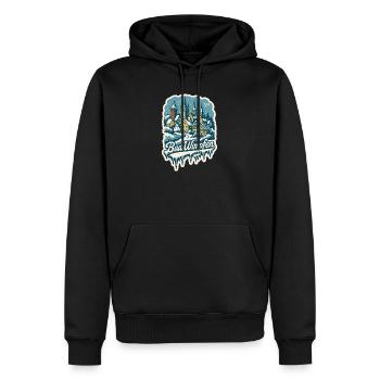 Paysage hivernal du Kraichgau de Bad Wimpfen - Sweat à capuche Premium bio Homme - noir - Devant - Nico (187cm)