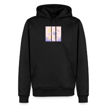 Pastellmeer Muscheln Seesterne - Männer Premium Bio Hoodie - Schwarz - Vorne - Nico (187cm)