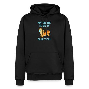 Lizard Blue Tongue - Men’s Premium Organic Hoodie - black - Front - Nico (187cm)
