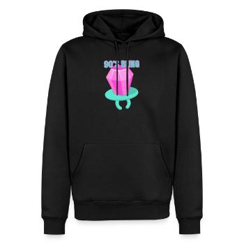 90s Bling - 90er Jahre Nostalgie Humor - Männer Premium Bio Hoodie - Schwarz - Vorne - Nico (187cm)