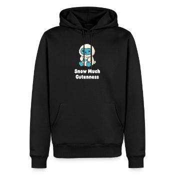 Kuscheliger Schneebär im Flauschkostüm - Männer Premium Bio Hoodie - Schwarz - Vorne - Nico (187cm)