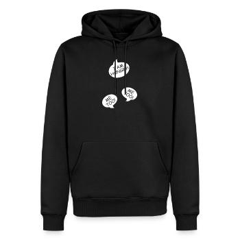 Pregnancy Announce Triplets Mom Mom - Men’s Premium Organic Hoodie - black - Front - Nico (187cm)