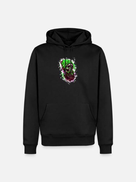 Crâne de bûcheron - Sweat à capuche Premium bio Homme - noir
