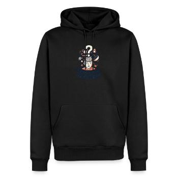 Profi Overthinker - Männer Premium Bio Hoodie - Schwarz - Vorne - Nico (187cm)