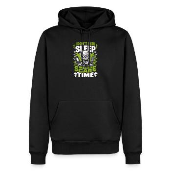 I Need Scare Time Horror Humor - Men’s Premium Organic Hoodie - black - Front - Nico (187cm)