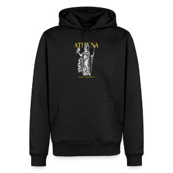 Athena: Wisdom and War Goddess - Men’s Premium Organic Hoodie - black - Front - Nico (187cm)