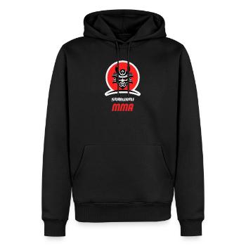 Combattant MMA Guerrier Samouraï - Sweat à capuche Premium bio Homme - noir - Devant - Nico (187cm)