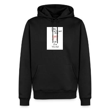 Cutest girl with ribbon - Men’s Premium Organic Hoodie - black - Front - Nico (187cm)