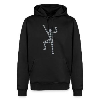 Escalade Escalade de pierres Escalade de bloc Grimpeurs - Sweat à capuche Premium bio Homme - noir - Devant - Nico (187cm)