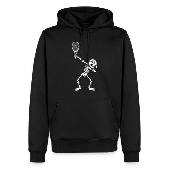 Tennisser Dabbing Skeleton Boys Tennis - Mannen Premium Bio hoodie - zwart - Voor - Nico (187cm)