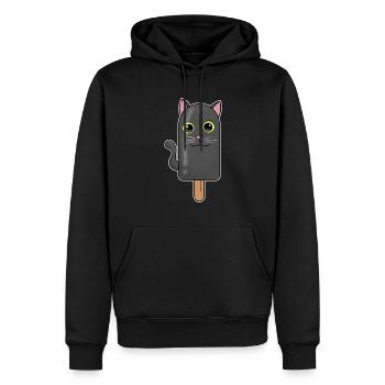 Black Cat Head Popsicle - Men’s Premium Organic Hoodie - black - Front - Nico (187cm)