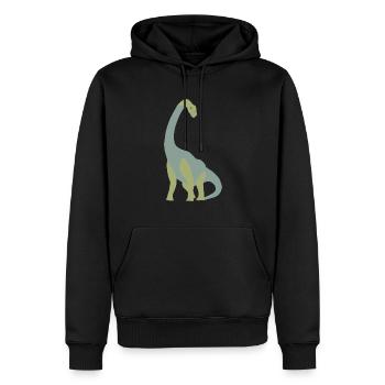 Diplodocus Dinosaur Dino T-Shirt Enfant Drôle - Sweat à capuche Premium bio Homme - noir - Devant - Nico (187cm)