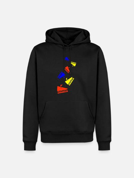 Käse Symbol Cheese - Männer Premium Bio Hoodie - Schwarz