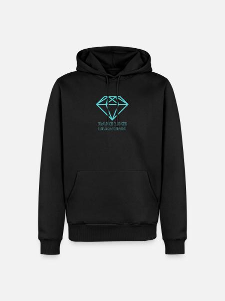 Rare comme un diamant - Sweat à capuche Premium bio Homme - noir
