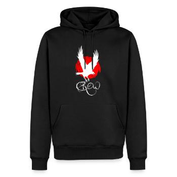 Corbeau corbeau - Sweat à capuche Premium bio Homme - noir - Devant - Nico (187cm)