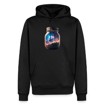 Universe in a glass - Men’s Premium Organic Hoodie - black - Front - Nico (187cm)