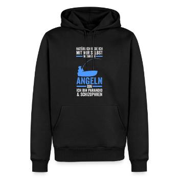 Angeln Fische Angler Geschenk - Männer Premium Bio Hoodie - Schwarz - Vorne - Nico (187cm)