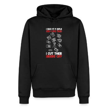 Fotografie Kamera Spruch lustig Geschenk - Männer Premium Bio Hoodie - Schwarz - Vorne - Nico (187cm)
