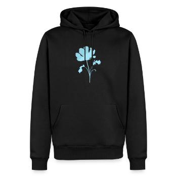 Botanical Botany Plants - Men’s Premium Organic Hoodie - black - Front - Nico (187cm)